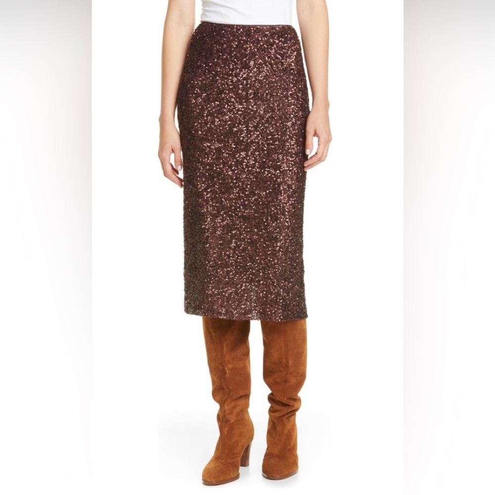 Lafayette 148 Casey Sequin Midi Skirt